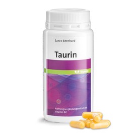 Sanct Bernhard Taurine Capsules, Vegan, Taurine & Vitamin B2 (Riboflavin), 180 Capsules