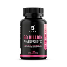 Probióticos para Mujer 120 cápsulas | 60 Billones con Bromelina e Inulina de Agave | 12 Cepas para Salud Digestiva | 60 Billion Womens Probiotic B Lif