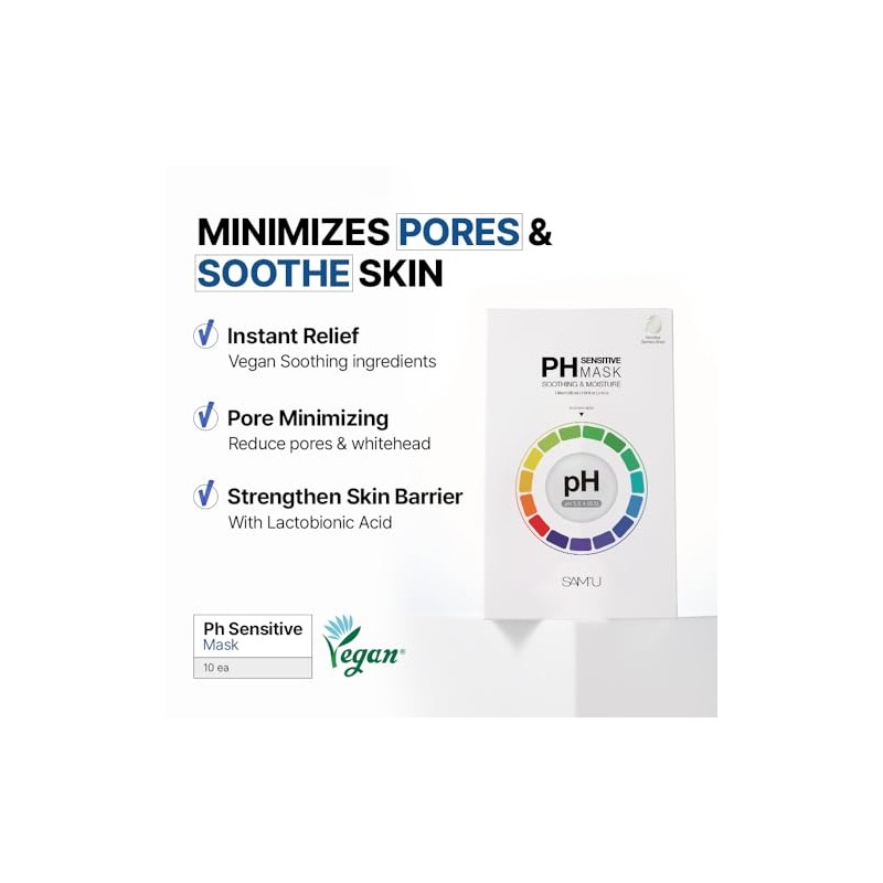 SAM’U PH Sensitive Mask | Hydrating Face Masks Skincare w/Lactobionic