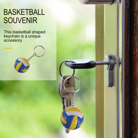 Gatuida Volleyball Keyring, Pack of 2 Key Chains, Volleyball Creative Key Rings for Bags, Sports Style Key Ring Decoration for Keys and Bags for Volleyballers, Assorted colours.