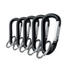 Lucky Line Large C-Clip Aluminum Padlock, Black, Key Lock, 20-Inch