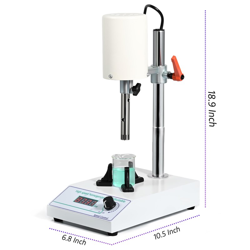 High Speed Homogenizer 8000-22000rpm Speed Adjustable Lab Emulsifier Disperser 110V