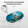 YNXTYB Oval Bath Mat Turtle Smiling Under The Sea Diatomaceous