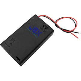 Jex Electronics Three/3X AAA DIY Battery Holder Case Box 3.6V/4.5V with Power Switch & Bare Wire Ends