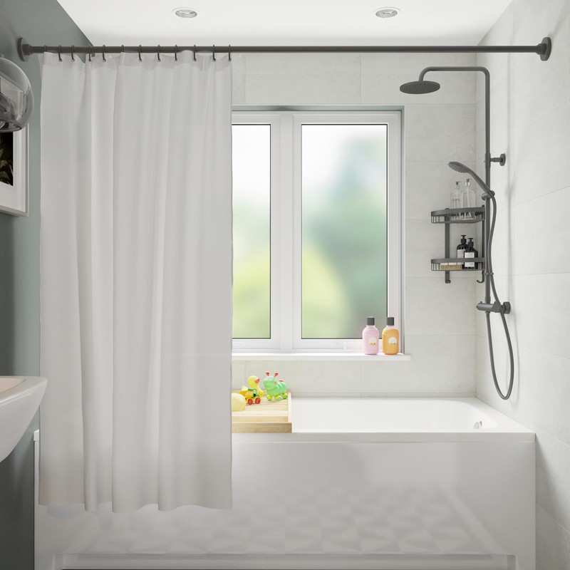 Croydex SHOWER CURT TEXTILE WHT AF159022