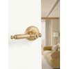 SORWDUERM 2 Pack Antique Door Lever with Lock and Key