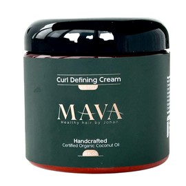 Mava -Curl Defining Cream, Coconut Oil, and Oat & Bamboo Extracts, Curl Defining Cream for Chemically Treated & Naturally Coarse Hair, 16oz