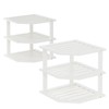 VERTORGAN 3 Tier Bamboo Corner Shelf(2 Pack),Dish Drying Rack,Plate Organizer,Kitchen