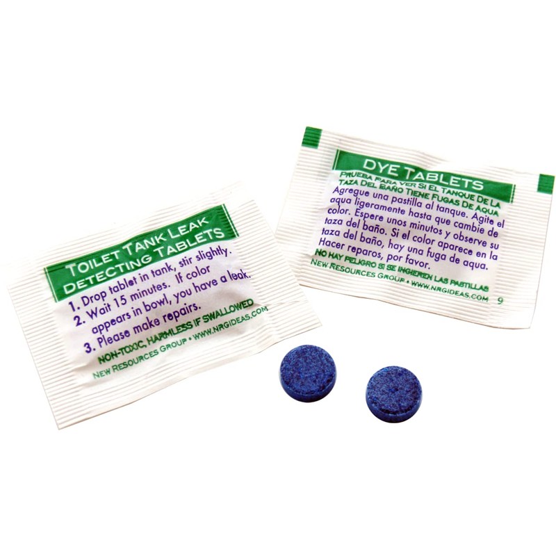 New Resources Group Blue Dye Leak Tablets Toilet Detection Multi-Use