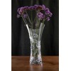 DIAMANTE 'Dragonfly' Vase - Hand Cut Floral Wildlife Pattern Trumpet
