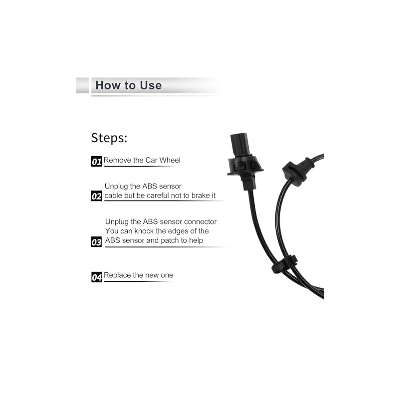 Sensor de velocidad de rueda delantera izquierda ABS para Honda