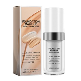Colour Changing Foundation - Colour Changing Mature Skin Foundation - Full Coverage Foundation with Moisturizing, Oil Control and Spf15 - Waterproof Makeup foundation for All Skin Types,30ml