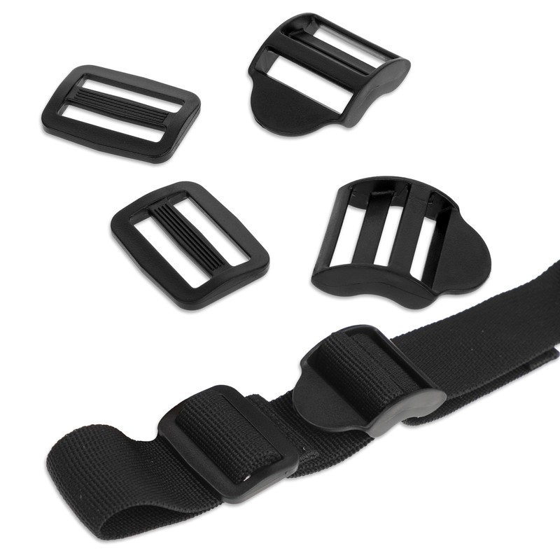Hariendny 5 Sets Backpack Strap Clips Plastic Buckle Clips Webbing