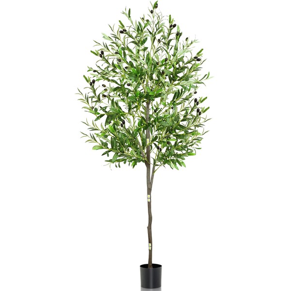Lenamos Olive Trees Artificial, Tall Faux Olive Tree, Fake Potted