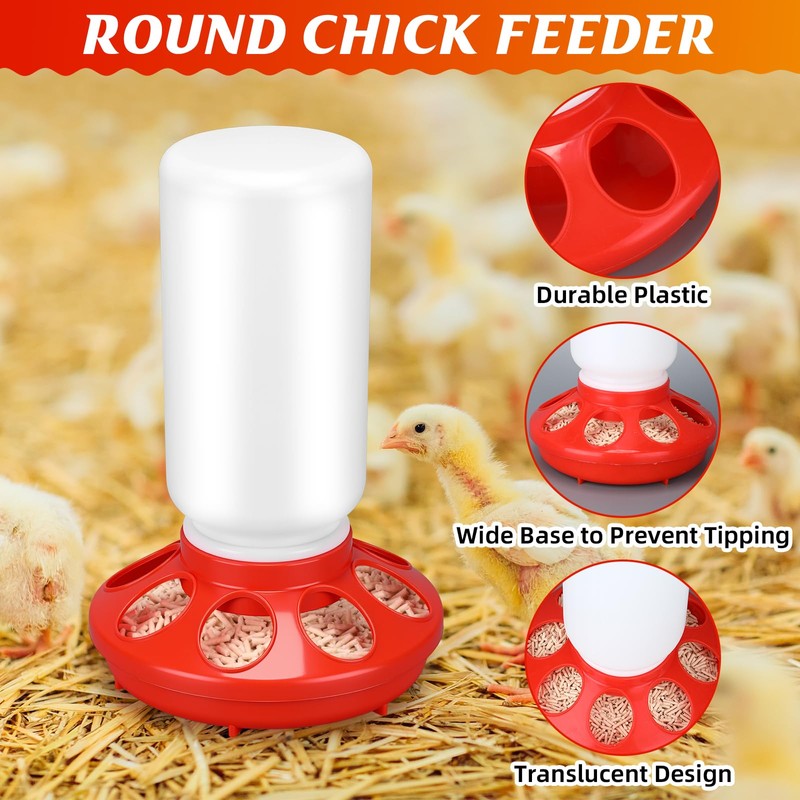 Afarnook 4 Pack 3L Heated Chicken Waterer for Winter 0.8
