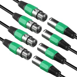 MAD OWL 4 Packs 3 Pin XLR Connector Cannon XLR DMX Cable Connectors XLR Female Male Adapter, XLR Panel Mount Connector XLR Microphone Cable Connector, Cannon Plug for Stage Light DMX Signal Wire