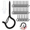 MOGADEE Pack of 30 Screw Hooks Stainless Steel Black Screw