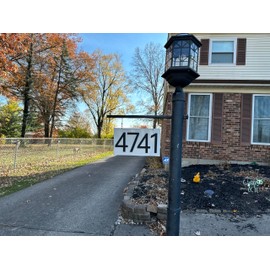 6 Inch Adhesive Mailbox Numbers, Self Stick House Numbers for Apartment Door Farmhouse Office Hotel Outside, Address Numbers and Letters, Frosted Matte Black Acrylic House Number 3