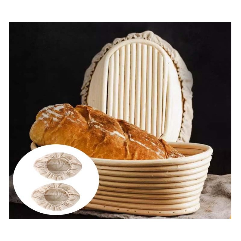 Dinghaole Set of 2 Oval Baking Lines - Linen Cloth