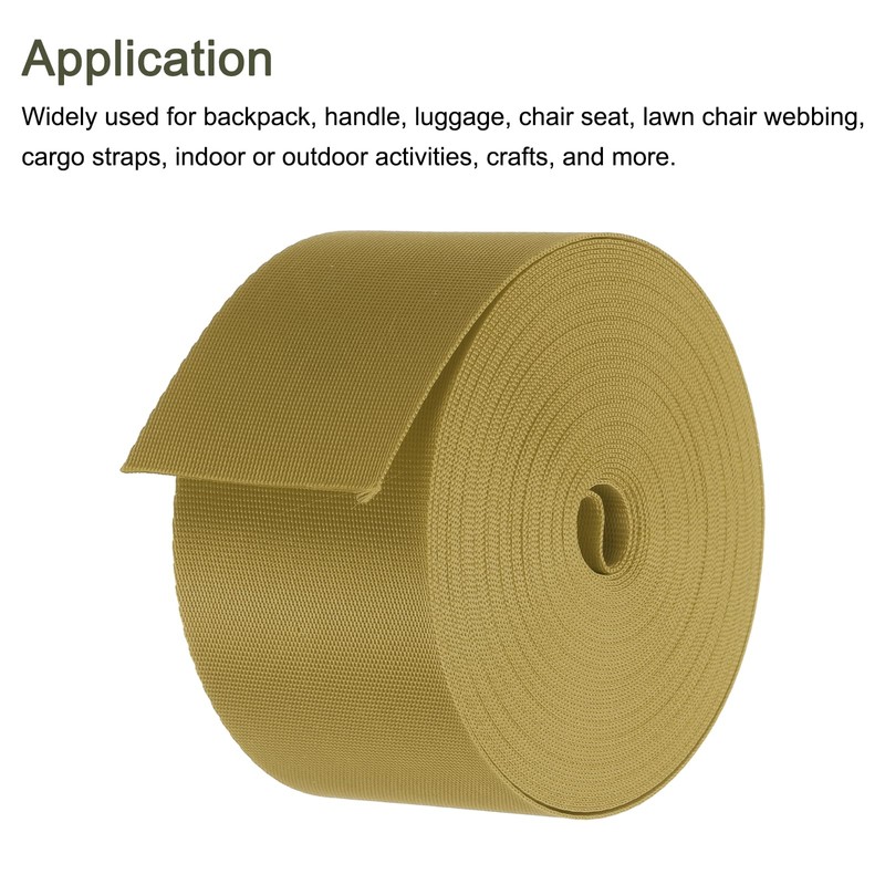 sourcing map Flat Nylon Webbing Strap 2 Inch 10 Yards