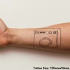 'Washing Machine' Temporary Tattoo - Water Resistant, Skin-Safe, Non-Toxic Transfer