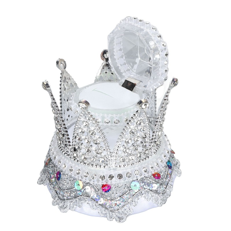 Crown Ring Box Luxurious Romantic Engagement Ring Box Portable Compact