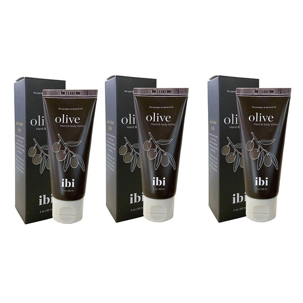 IBI Ultra Hydrating Moisturizing Hand Cream For Dry & Senstive Skin, Olive 2.02 Ounce Tube (Pack Of 3)