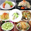 Spiral Vegetable Slicer, Manual Spiral Chopper with 3 Blades and
