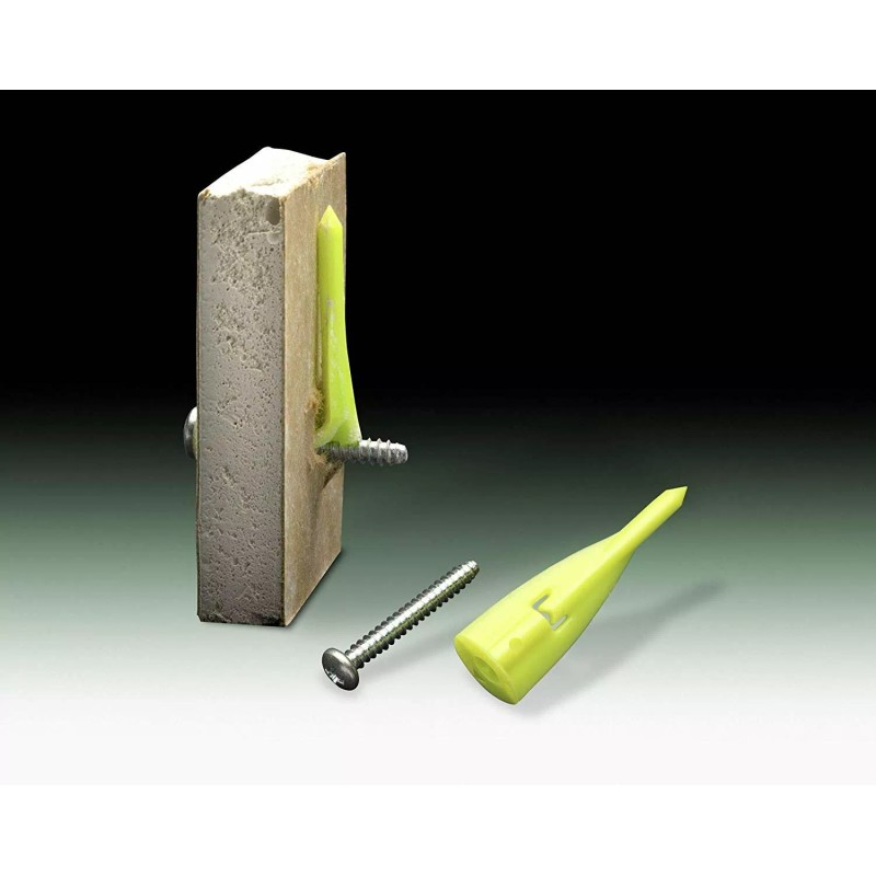 WallClaw Anchors PCK-WC4-YS Hammer-in Drywall Anchors and Screws (4 Pack)