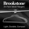 BROOKSTONE, [25 Pack] Velvet Hangers, [Non-Slip] 360° Swivel Hook, Lightweight