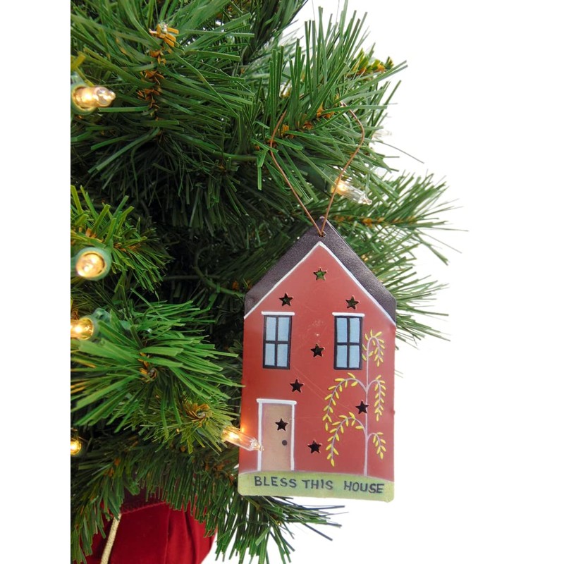 Adorno para árbol de Navidad con tarjeta de bendición de