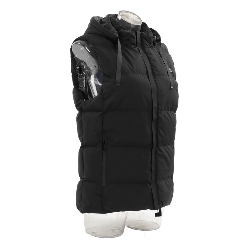 Heated Hooded Vest Fast Warmer Up Jacket 7 Areas Carbon