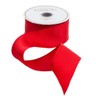 Caspari Solid Red Satin Wired Ribbon - Two 27 Ft.
