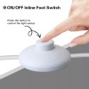 Spring 3Pk Floor Foot Switch White Foot Pedal Lamp Round