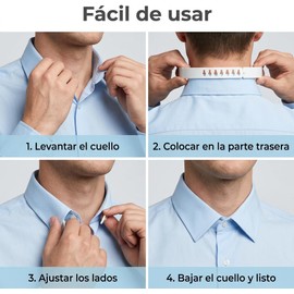 2Pzs Varillas Para Cuello De Camisa, Unisexo Blanco Soporte Rígido Para Cuellos De Camisa, Ideal Para Oficina, Reuniones Y Eventos Formales, Material Plástico Resistente