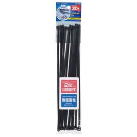 Ohm (OHM) LOB-CR25B15 09-1893 Electric Cable Ties Outdoor Chloride Tie, Weather Resistance, Salt Resistance, Heat Resistant, Length 9.8 inches (250 mm), Binding Inner Diameter Up to 2.4 inches (60