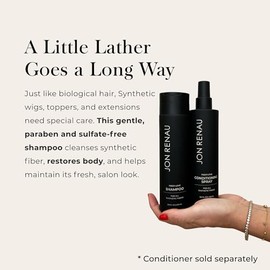 Jon Renau Shampoo for Synthetic Fiber Wigs, Toupes 8.5 fl oz...