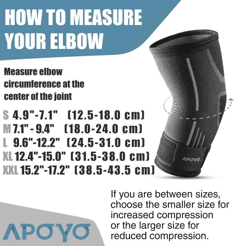 APOYO Elbow Brace for Tendonitis and Tennis Elbow, Compression Sleeve