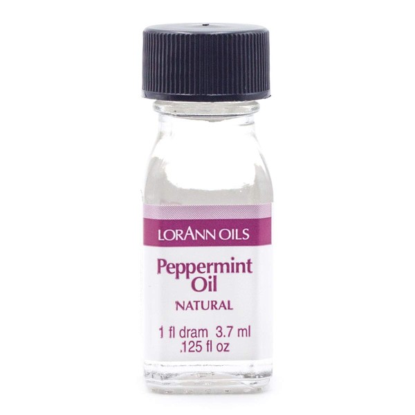 LorAnn Peppermint Oil Super Strength Natural Flavor, 1 dram bottle (.0125 fl oz - 3.7ml)
