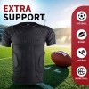 GRDFLX 남자 축구 패딩 셔츠 리브 프로텍터 압축 6피트 패드
