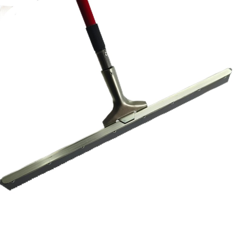 24" Serrated Notched Epoxy Rubber Speed Trowel Squeegee,3/16" Notch,with Telescopic