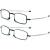 REAVEE 2 Pack Folding Reading Glasses for Men Women with