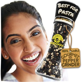 Peppercorn Medley Grinder MIGNONETTE 3.5oz White Pepper and Black Pepper Mixed Peppercorns whole organic peppercorns mix BEST Peppercorn Grinder FOR PASTA Fermented White Peppercorns Black Peppercorns