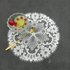 Pack of 2 Lace Round Embroidered Table Runner, Embroidery Placemat,