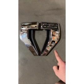 New Fender Emblem Plate Set (LH&RH) for 2021-2023 Ford F150 Chrome