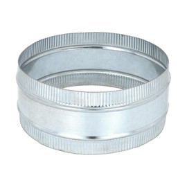 PATIKIL 10 Inch Duct Connector Coupling, Galvanized Steel Straight Dryer Vent Coupler Flexible Ducting Collar Connector Round Crimped Ventilation Duct Extension for HVAC System Pipe