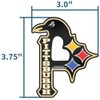 Pittsburgh 3 in 1 Magnet/Small / 3.75" Black, White, Red,