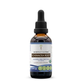 Secrets of the Tribe Echinacea Root USDA Organic Tincture | Alcohol-Free Extract, High-Potency Herbal Drops, Immune System Health | Made from 100% Certified Organic Echinacea Root (Echinacea Purpurea) 2 oz
