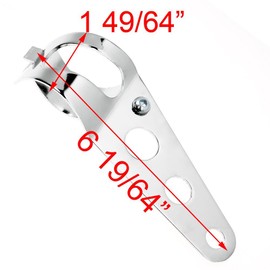 35mm-43mm Steel Fork Ear Headlight Side Mount Clamp Brackets Compatible with Motorbike Chopper Bobber Café Racer (Chrome)