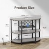 Zarler Bar Cart with Power Outlet Easy to Assemble, LED